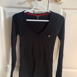 GUESS long sleeve black top